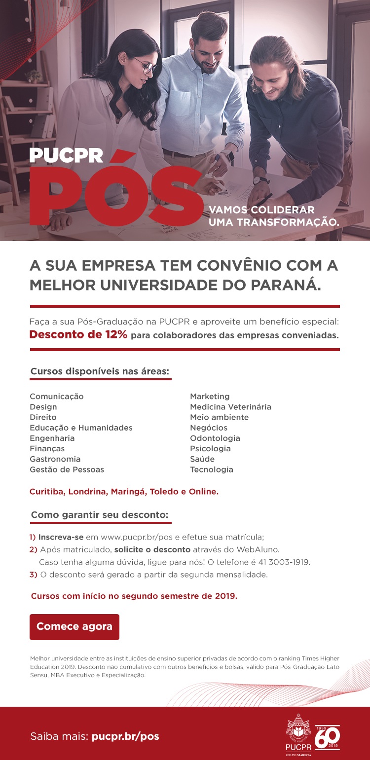 APROVEITE OS DESCONTOS DA PONTIFÍCIA UNIVERSIDADE CATÓLICA DO PARANÁ